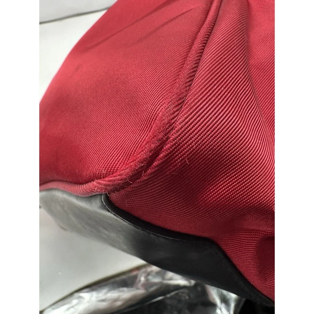 Ralph Lauren Red Polo Sport Zipper Shoulder Bag Tote Spell out 90s Red VTG Flaws